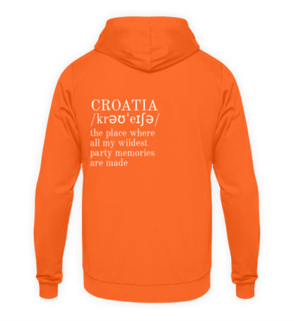Croatia Quote Hoodie - Orange Unisex - Unisex Kapuzenpullover Hoodie-1692